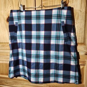 Talbots Plaid Skirt - Blue, Green, White